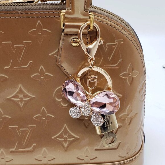 Authentic Louis Vuitton Lock & Key with unbranded Butterfly Bagcharm, Keycharm - Picture 2 of 6